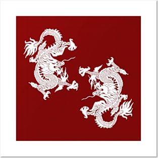 Chinese dragons Posters and Art